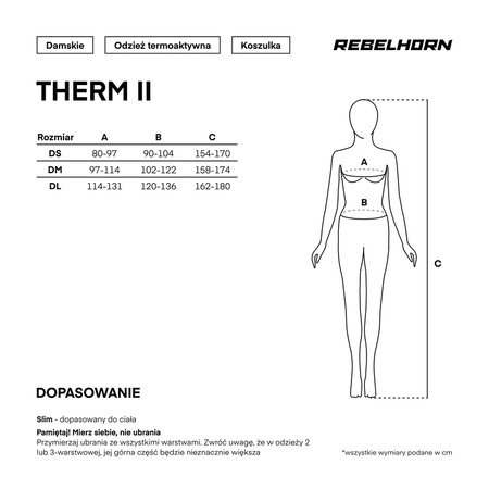 Bluza termoaktywna Rebelhorn Therm II Lady Black/Grey