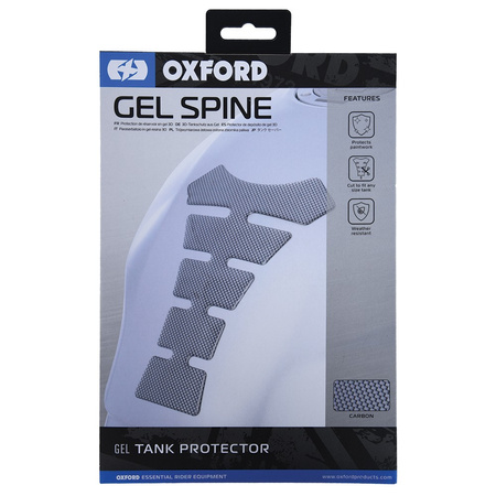 Tankpad OXFORD Gel Spine carbon jasny