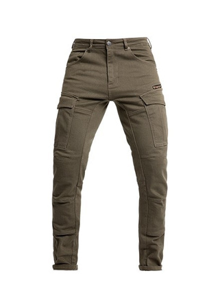 Jeansy motocyklowe John Doe Defender Olive Unisex AAA