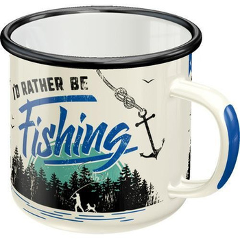 Emaliowany kubek Rather Be Fishing