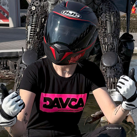 T-shirt Damski DAVCA Różowy Logo