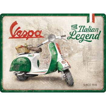 Plakat metalowy 30x40 Vespa The Italian Legend