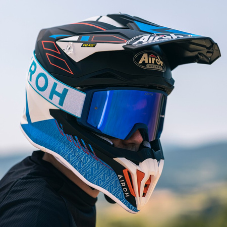 Gogle Airoh Blast XR1 Blue Matt Szyba Blue Mirrored