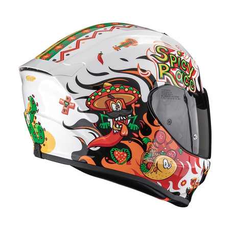 Kask Scorpion Exo-JNR Air Yucatan White-Orange-Black