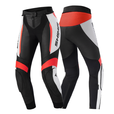Spodnie motocyklowe Shima Miura 2.0 Lady czarny/czerwony fluo