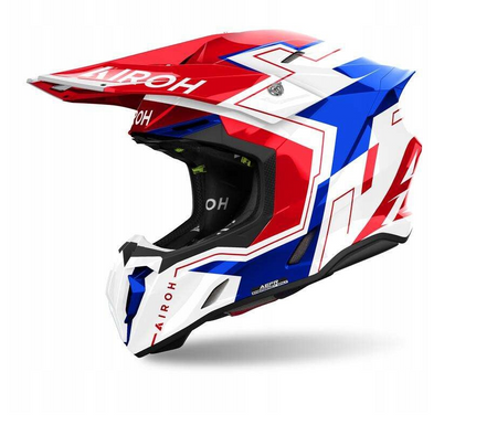 Kask motocyklowy Airoh Twist 3 Dizzy Blue/Red Gloss