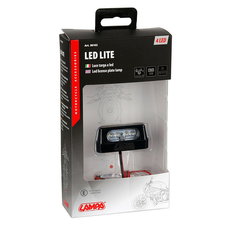 LAMPA 4 punktowe oświetlenie tablicy rejestracyjnej LED