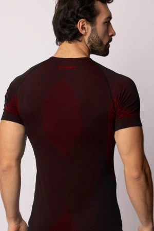 Koszulka termoaktywna z krótkim rękawem Spaio Breeze Black/Red