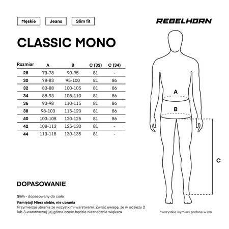 Jeansy motocyklowe Rebelhorn Classic Washed Blue Monolayer