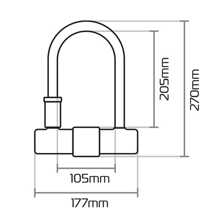 Oxford Magnum U-lock (170x285mm) LK223
