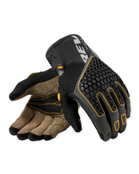 Rękawice Rev'it! Mangrove 2 Black-Ocher Yellow