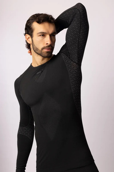Koszulka termoaktywna z długim rękawem Spaio Breeze Black/Grey