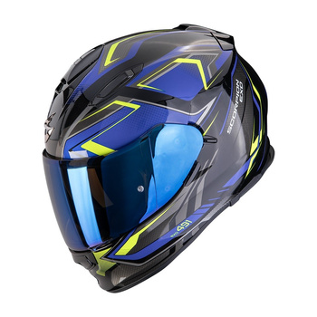 Kask Scorpion Exo-491 ZUMO Black-Blue-Neon Yellow