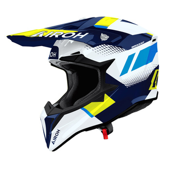 Kask motocyklowy Airoh Wraaap Vision Yellow/Blue Gloss