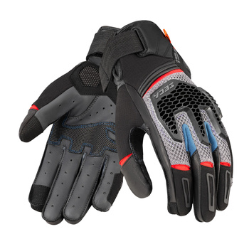 Rękawice motocyklowe Seca Gravel Grey/Blue/Red