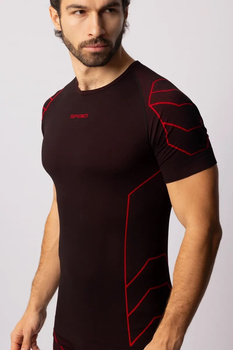 Koszulka termoaktywna Spaio Rapid z krótkim rękawem Black/Red