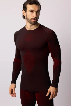 Koszulka termoaktywna z długim rękawem Spaio Breeze Black/Red
