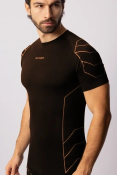 Koszulka termoaktywna Spaio Rapid z krótkim rękawem Black/Orange