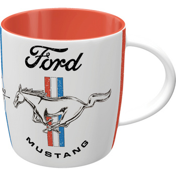 Kubek Ford Mustang Horse & Stripes Logo